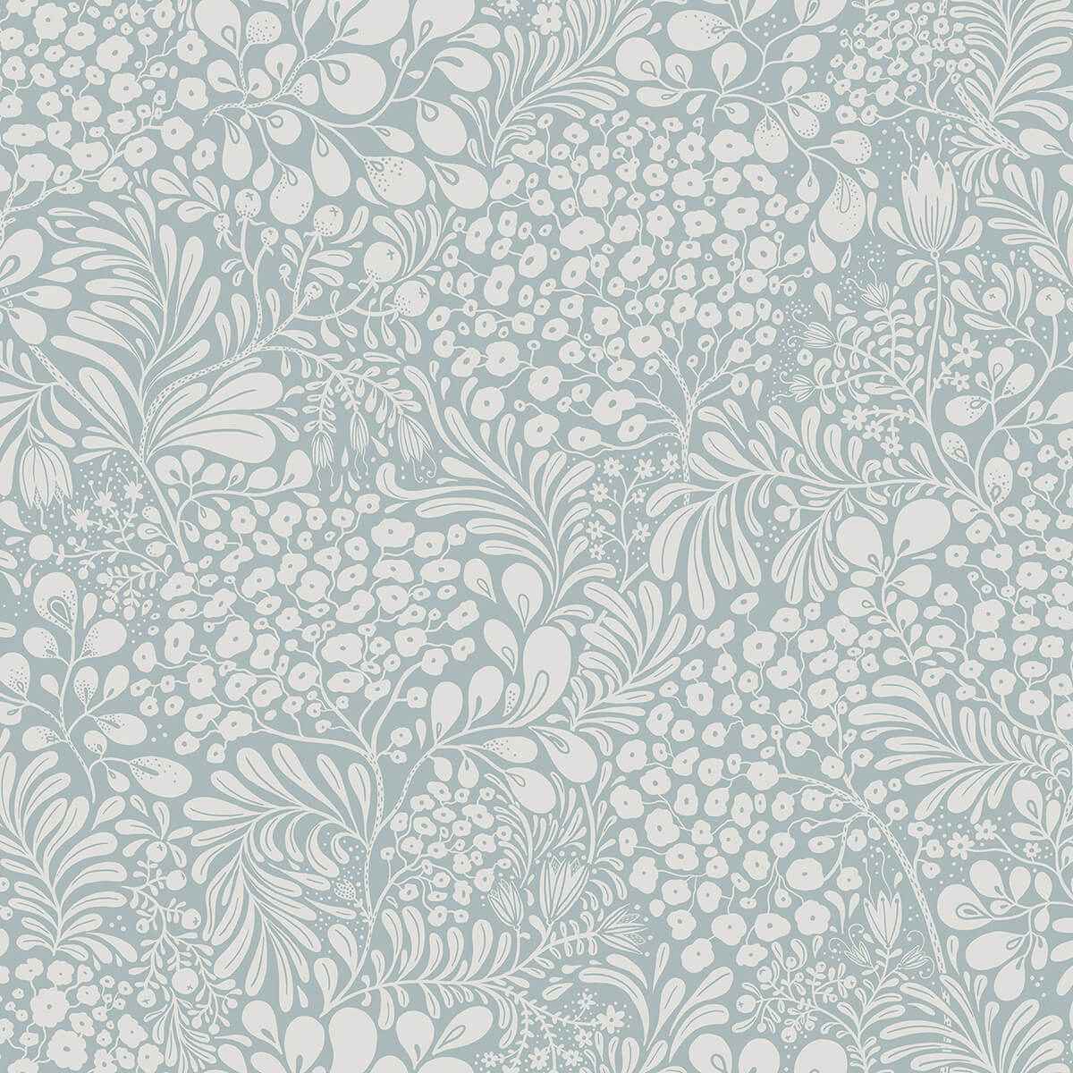 Siv Light Blue Botanical Wallpaper - York Wallcoverings - 2932-65130 - York Wallcoverings Wallpaper