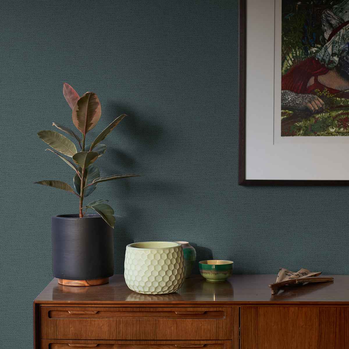 Estefan Teal Distressed Texture Wallpaper - York Wallcoverings - 4044-37178-3 - York Wallcoverings Wallpaper