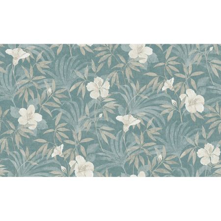 Papel pintado Malecon Aqua Floral - York Wallcoverings - 4044-38028-5 - York Wallcoverings Papel pintado