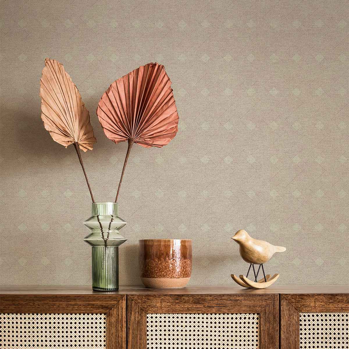 Peugot Maroon Geometric Wallpaper - York Wallcoverings - 4044-38029-2