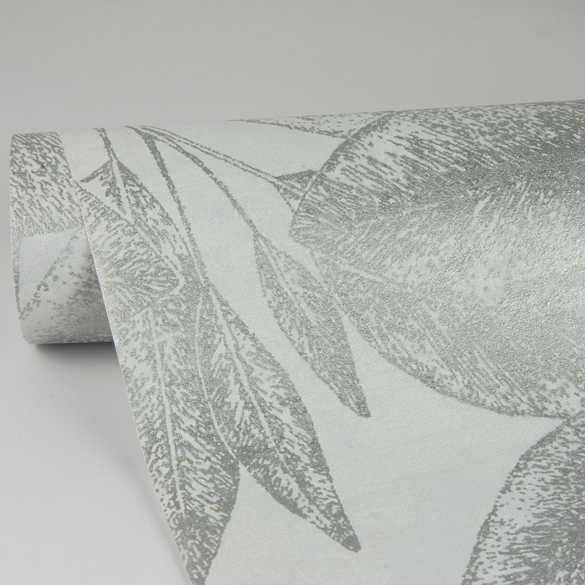 Suki Silver Leaves Wallpaper  | Brewster Wallcovering - The WorkRm