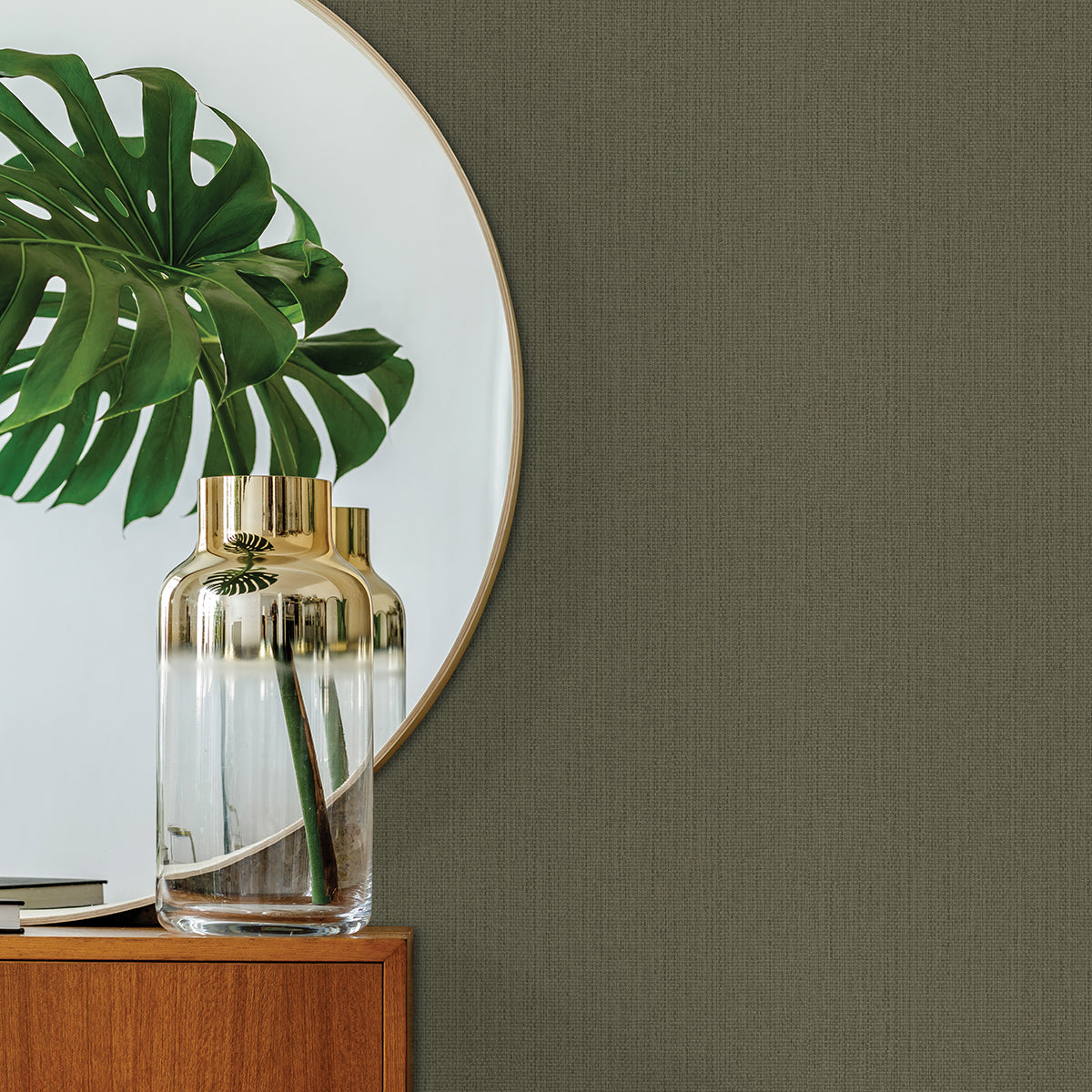 Hoshi Green Woven Wallpaper - York Wallcoverings - 4035-407945 - York Wallcoverings Wallpaper