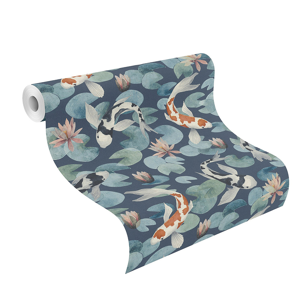 Nobu Blue Koi Fish Wallpaper  | Brewster Wallcovering - The WorkRm