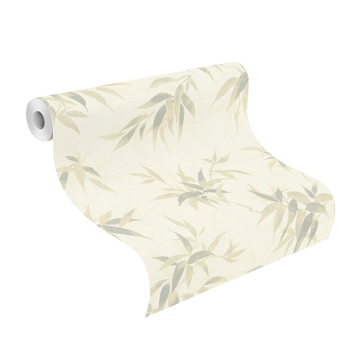 Minori White Leaves Wallpaper - Brewster Wallcovering