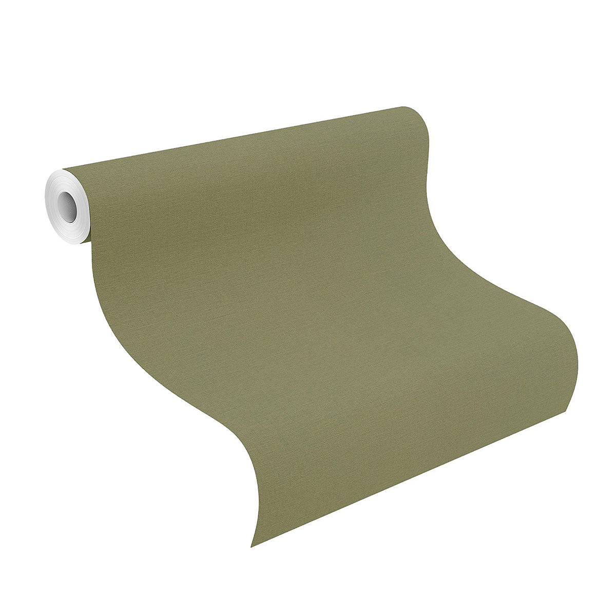 Umi Green Faux Linen Wallpaper - Brewster Wallcovering