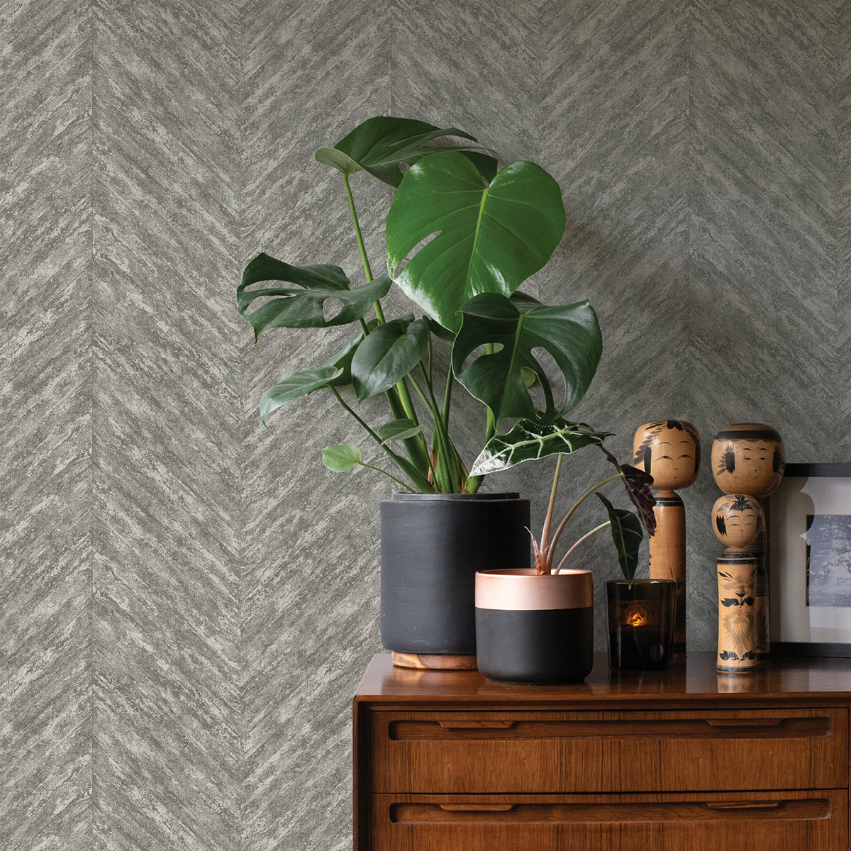 Madoka Sterling Chevron Wallpaper  | Brewster Wallcovering - The WorkRm