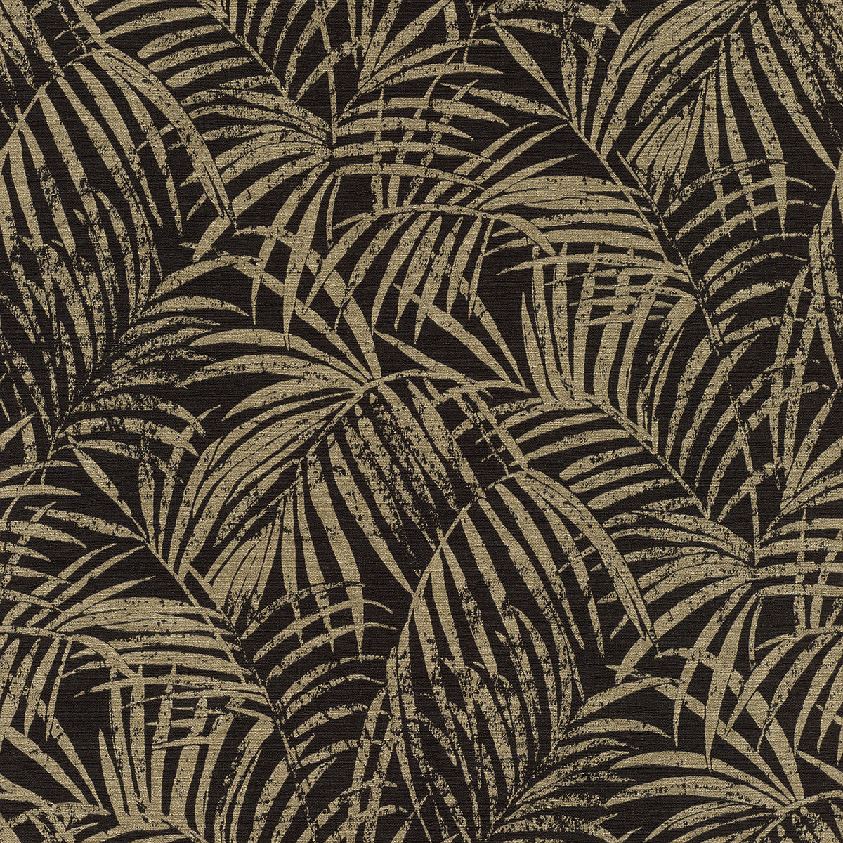 Brewster Wallcovering-Yumi Black Palm Leaf Wallpaper