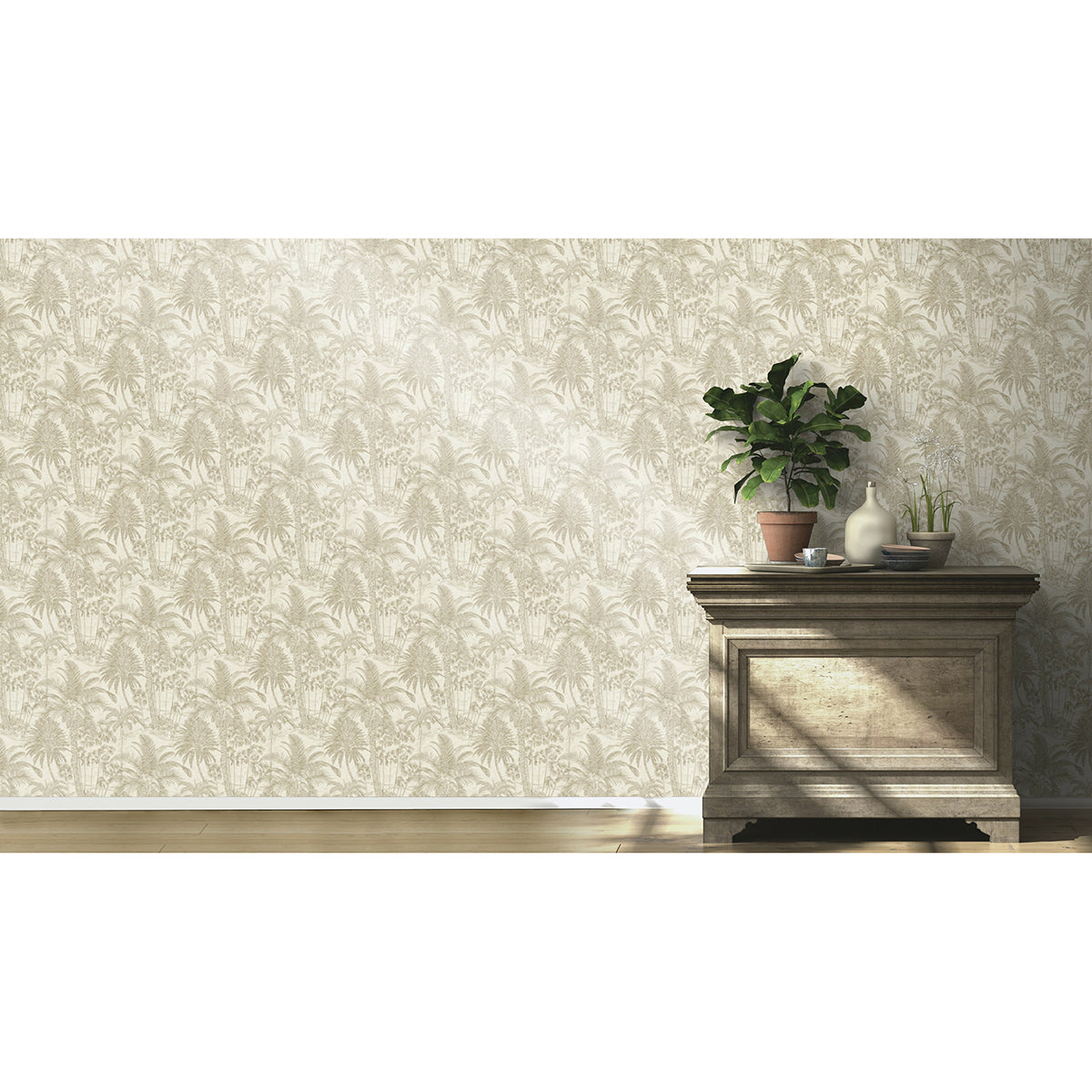 Yubi Gold Palm Trees Wallpaper - York Wallcoverings - 4035-832549 - York Wallcoverings Wallpaper