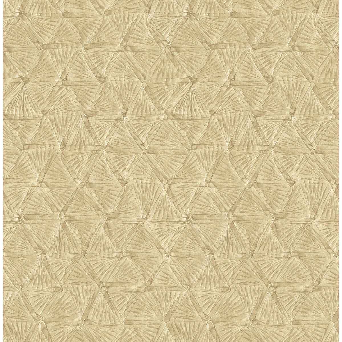 Wright Gold Textured Triangle Wallpaper - York Wallcoverings - 2970-26119 - York Wallcoverings Wallpaper