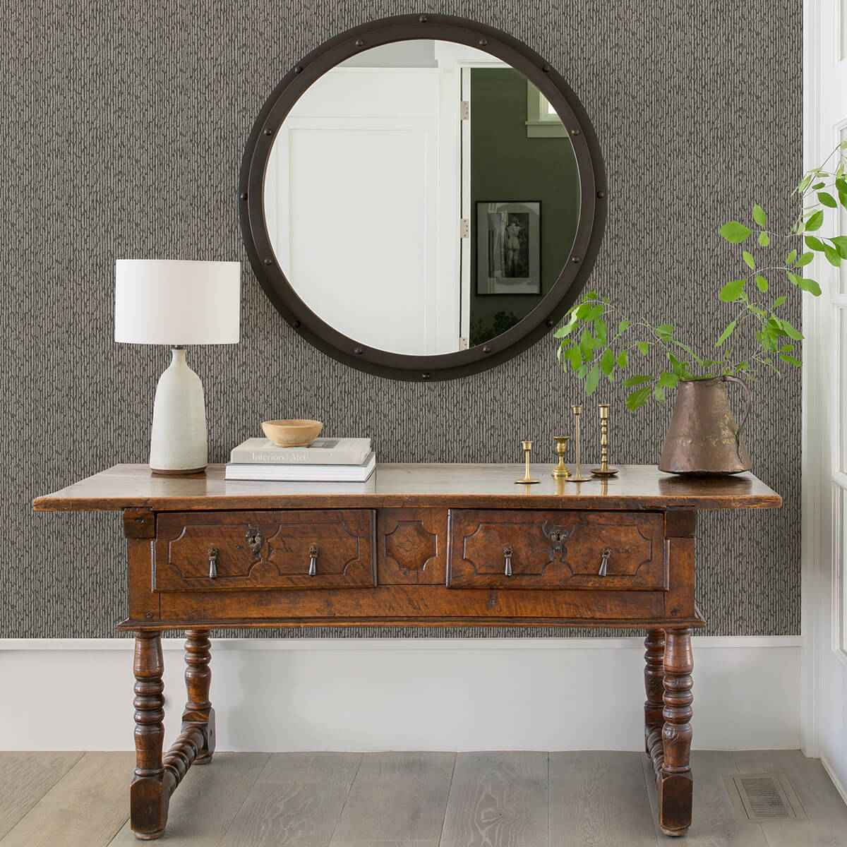 Mackintosh Charcoal Textural Wallpaper - York Wallcoverings - 2970-26126 - York Wallcoverings Wallpaper