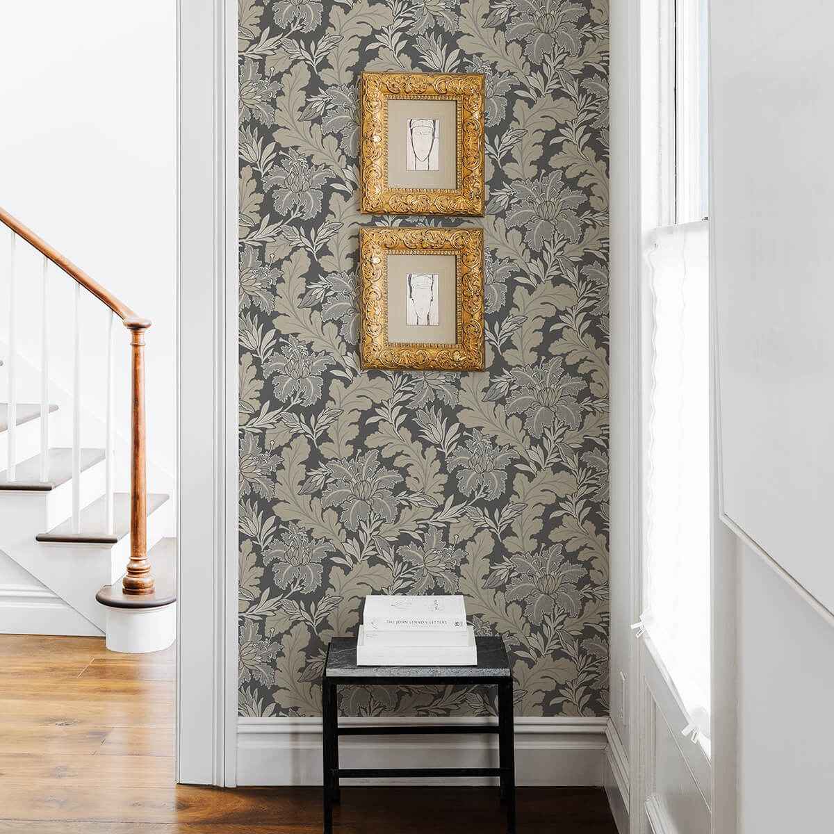 Butterfield Grey Floral Wallpaper - York Wallcoverings - 2970-26143 - York Wallcoverings Wallpaper