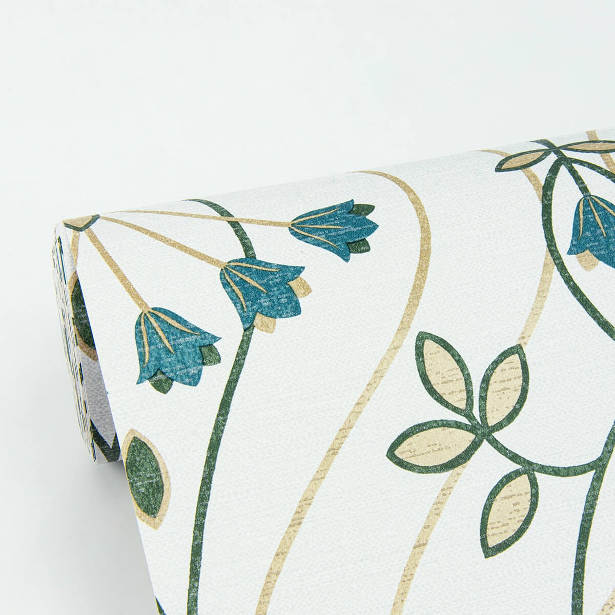 dard-teal-tulip-ogee-wallpaper-york-wallcoverings-2970-26145 - York Wallcoverings Wallpaper