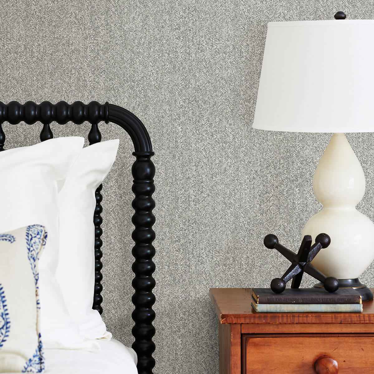 Ashbee Dark Grey Tweed Wallpaper - York Wallcoverings - 2970-26163 - York Wallcoverings Wallpaper