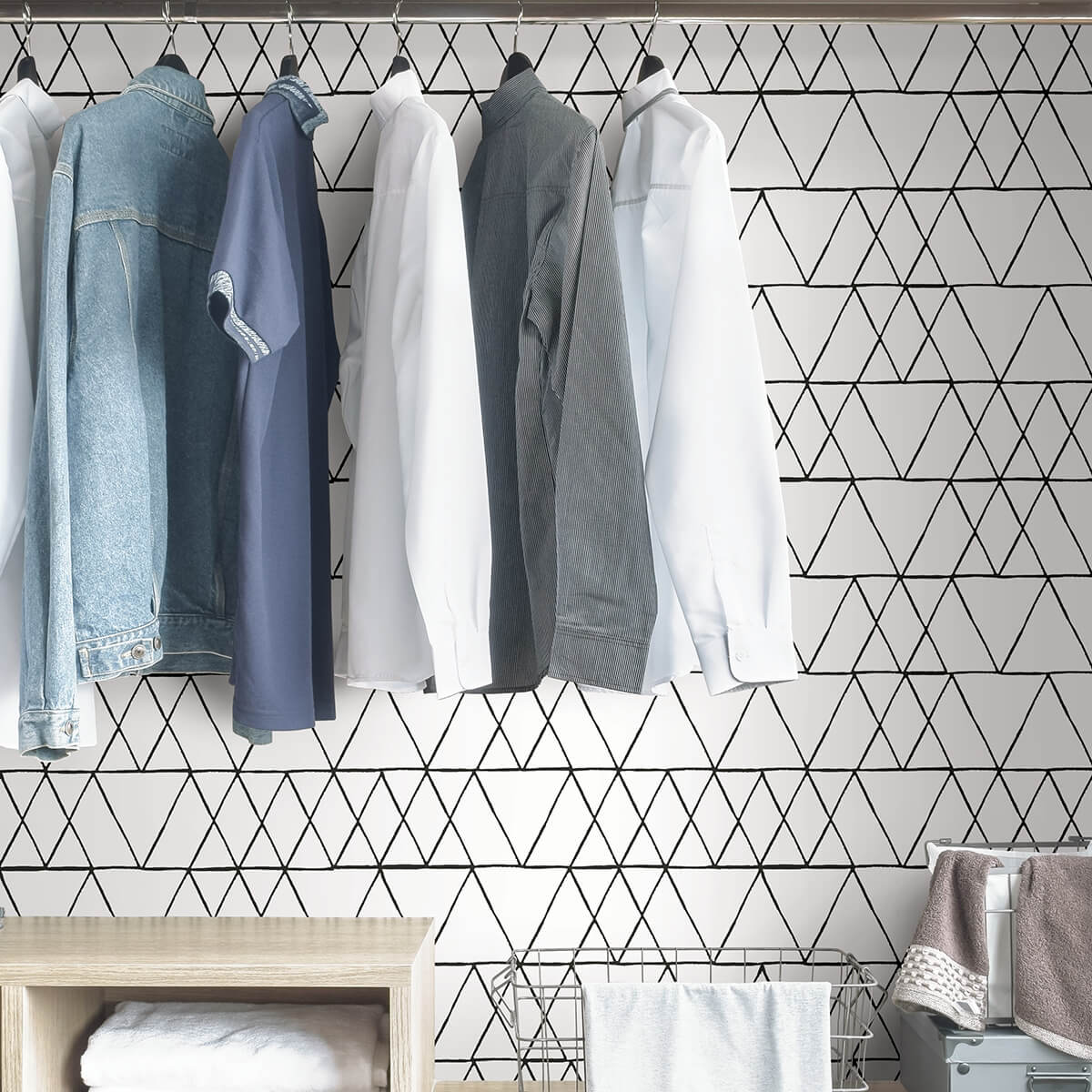 Black Harris Peel & Stick Wallpaper - York Wallcoverings - NUS4379 - York Wallcoverings Wallpaper