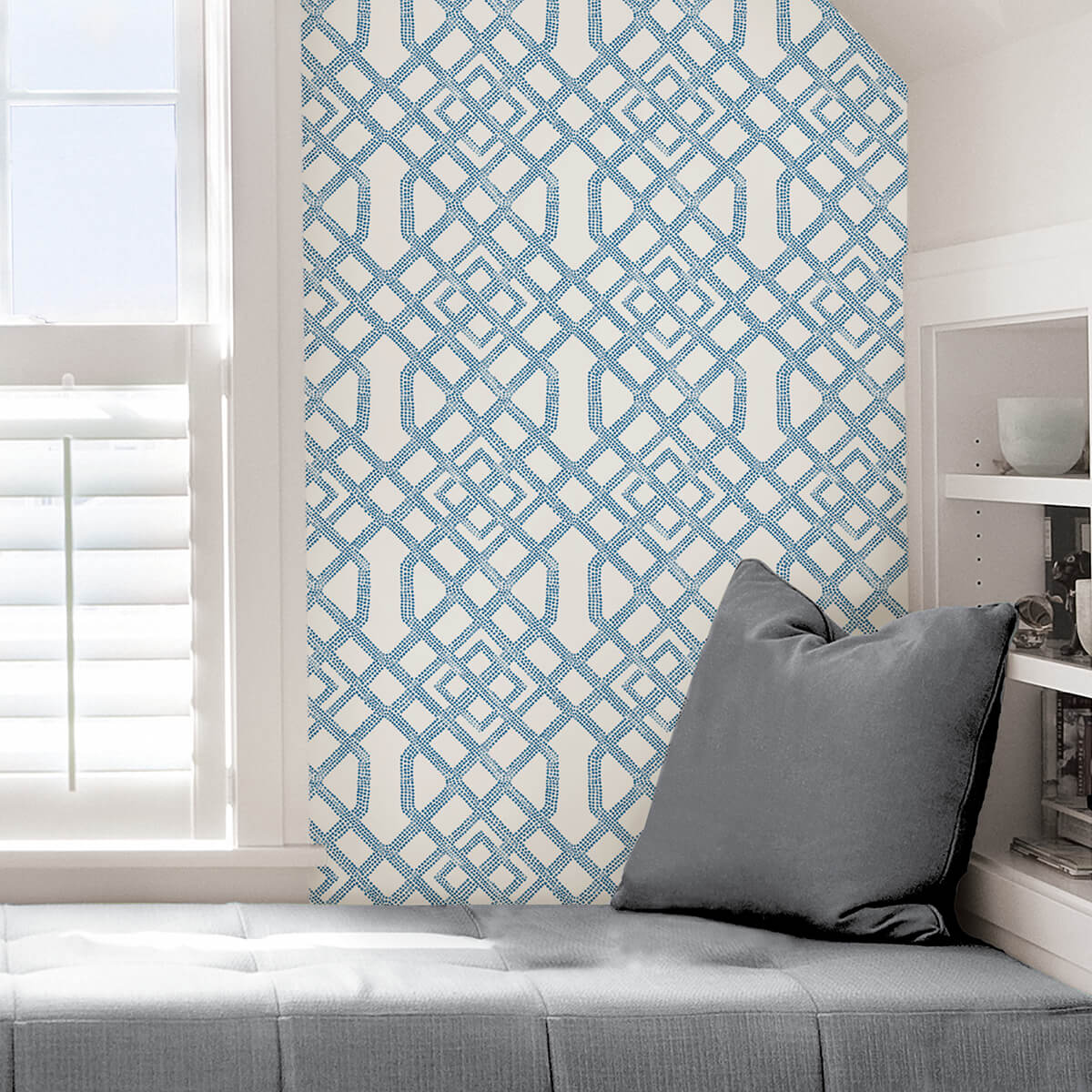 Blue Tanner Peel & Stick Wallpaper - York Wallcoverings - NUS4384 - York Wallcoverings Wallpaper