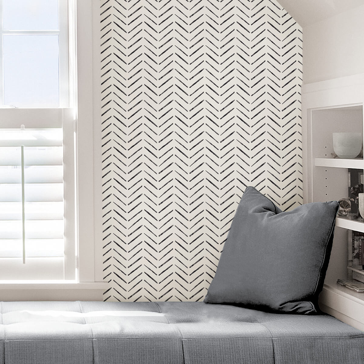 Black Holden Peel & Stick Wallpaper - York Wallcoverings - NUS4387 - York Wallcoverings Wallpaper