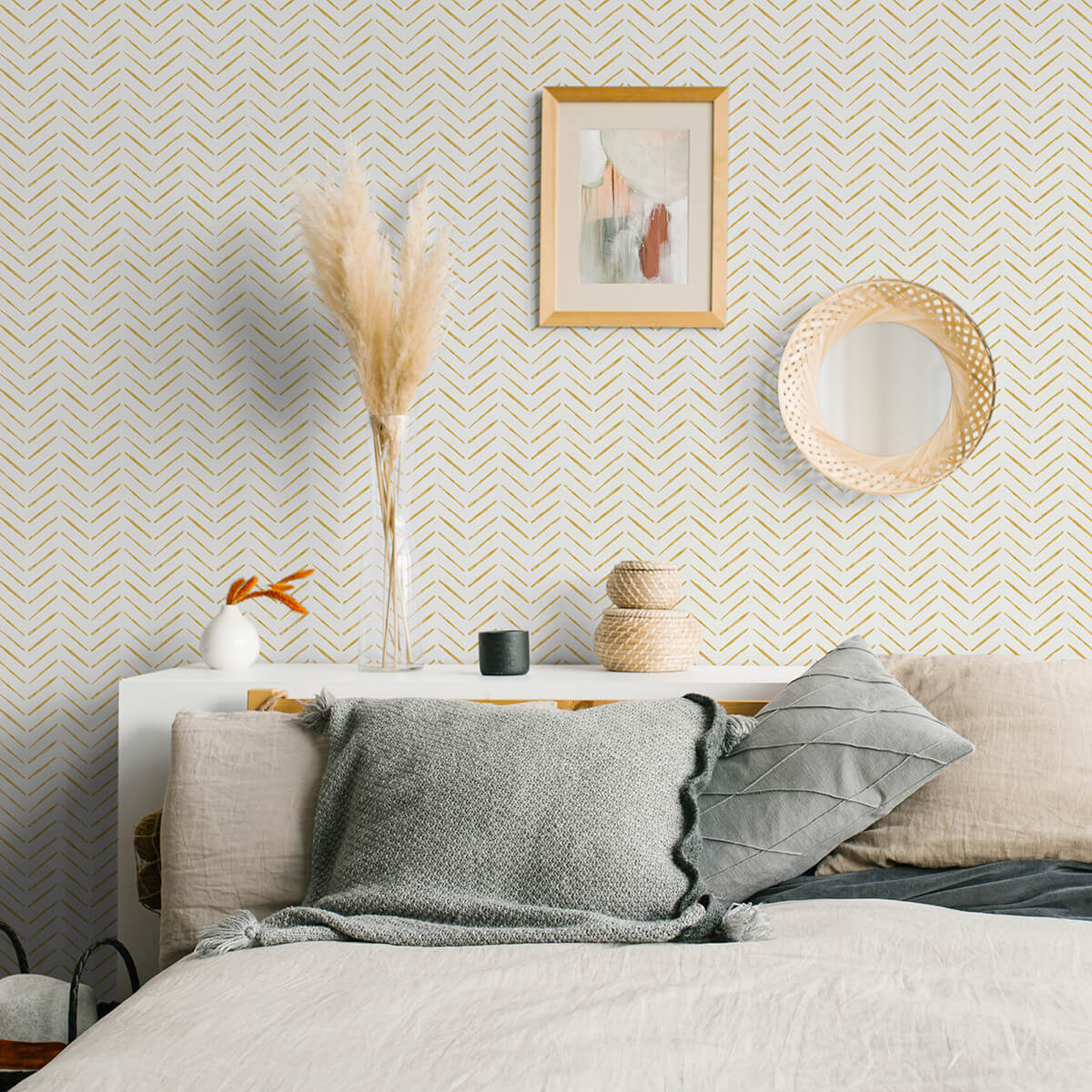 Ochre Holden Peel & Stick Wallpaper - York Wallcoverings - NUS4388 - York Wallcoverings Wallpaper