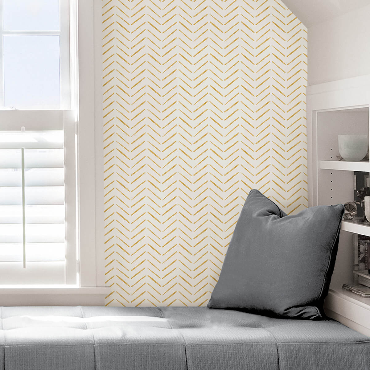 Ochre Holden Peel & Stick Wallpaper - York Wallcoverings - NUS4388 - York Wallcoverings Wallpaper