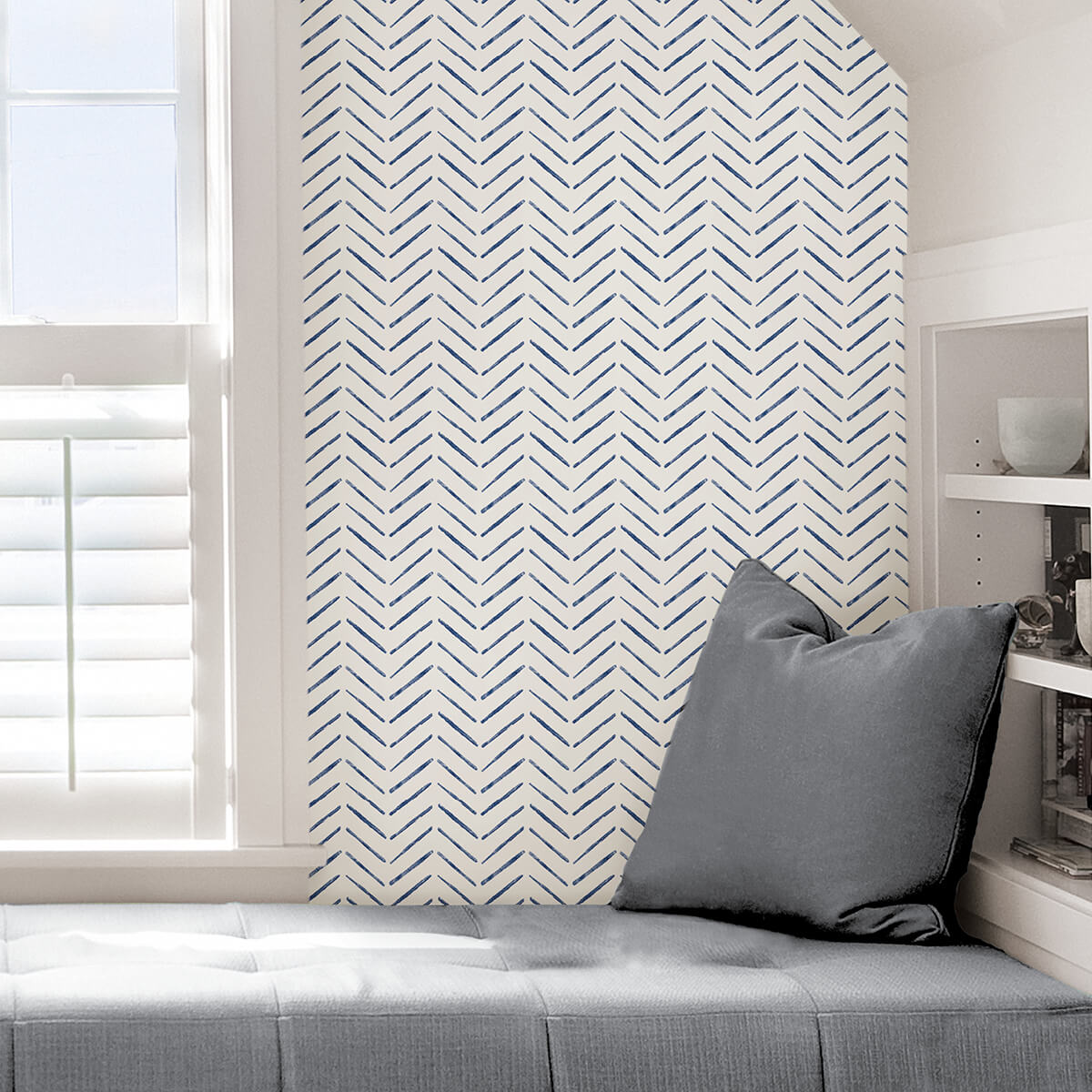 Indigo Holden Peel & Stick Wallpaper - York Wallcoverings - NUS4389 - York Wallcoverings Wallpaper