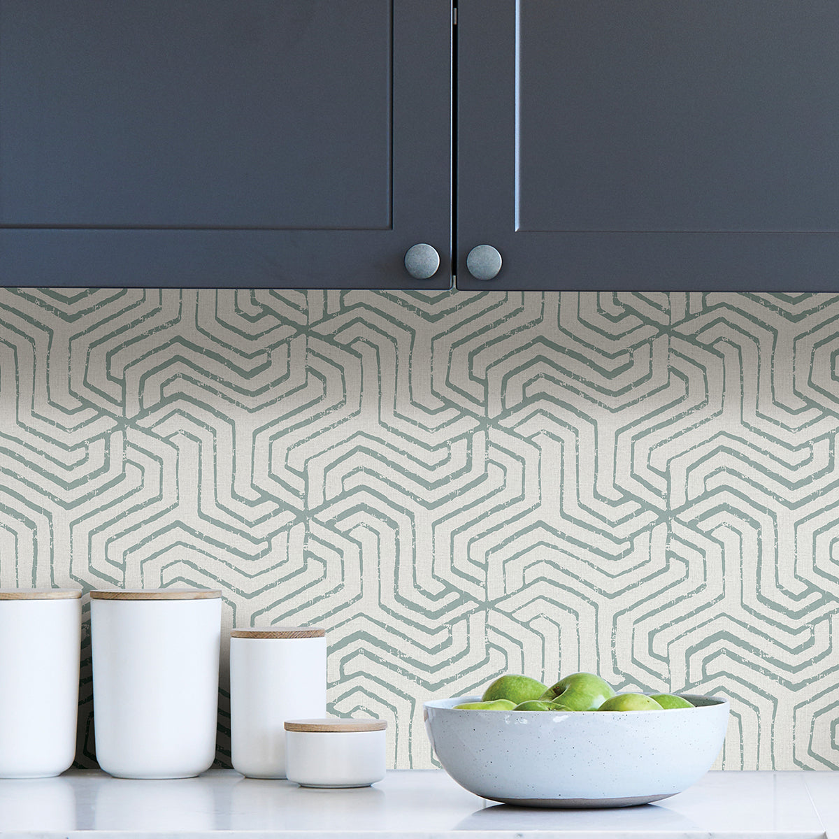 Sage Farrow Peel and Stick Wallpaper  | Brewster Wallcovering - The WorkRm