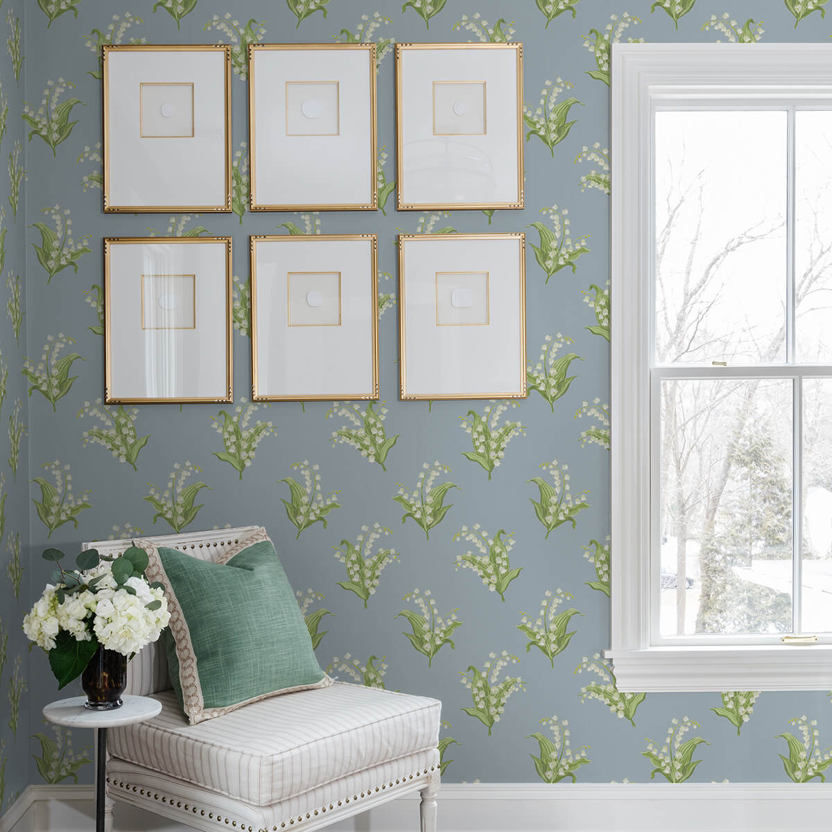farmington-blue-heather-lily-of-the-valley-wallpaper-york-wallcoverings-ast4339 - York Wallcoverings Papel pintado
