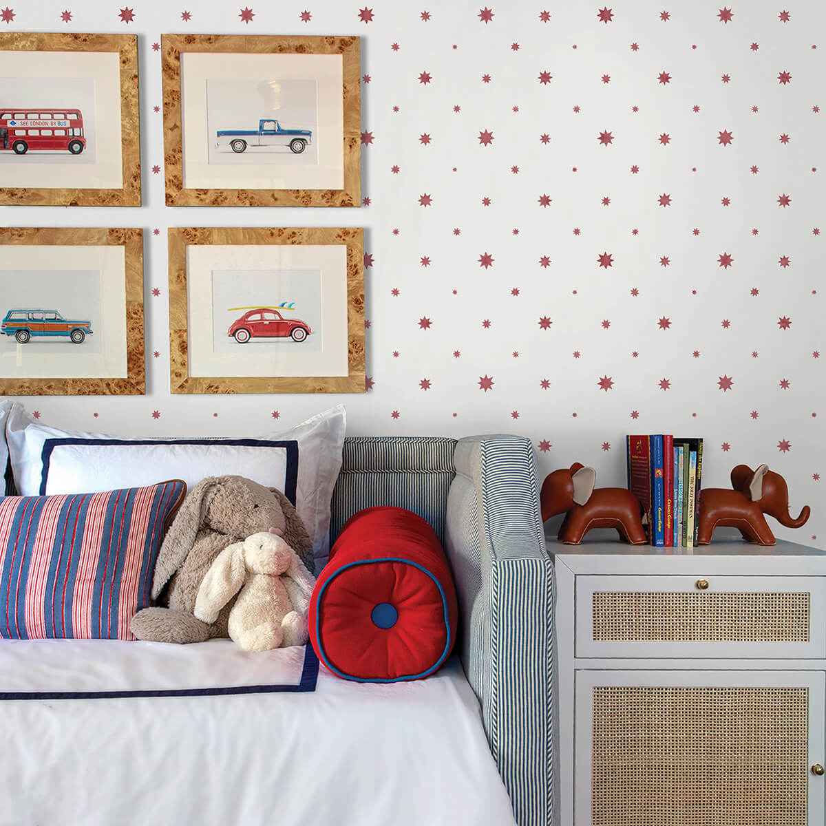 Henry Red Starburst Wallpaper - York Wallcoverings - AST4353 - York Wallcoverings Wallpaper