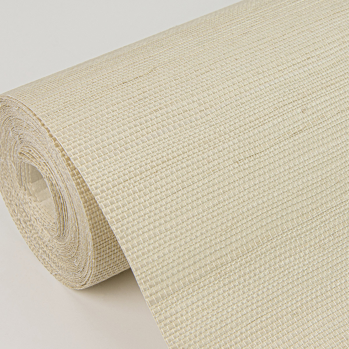 Hetao Cream Sisal Grasscloth Fine Woven Wallpaper - Brewster Wallcovering