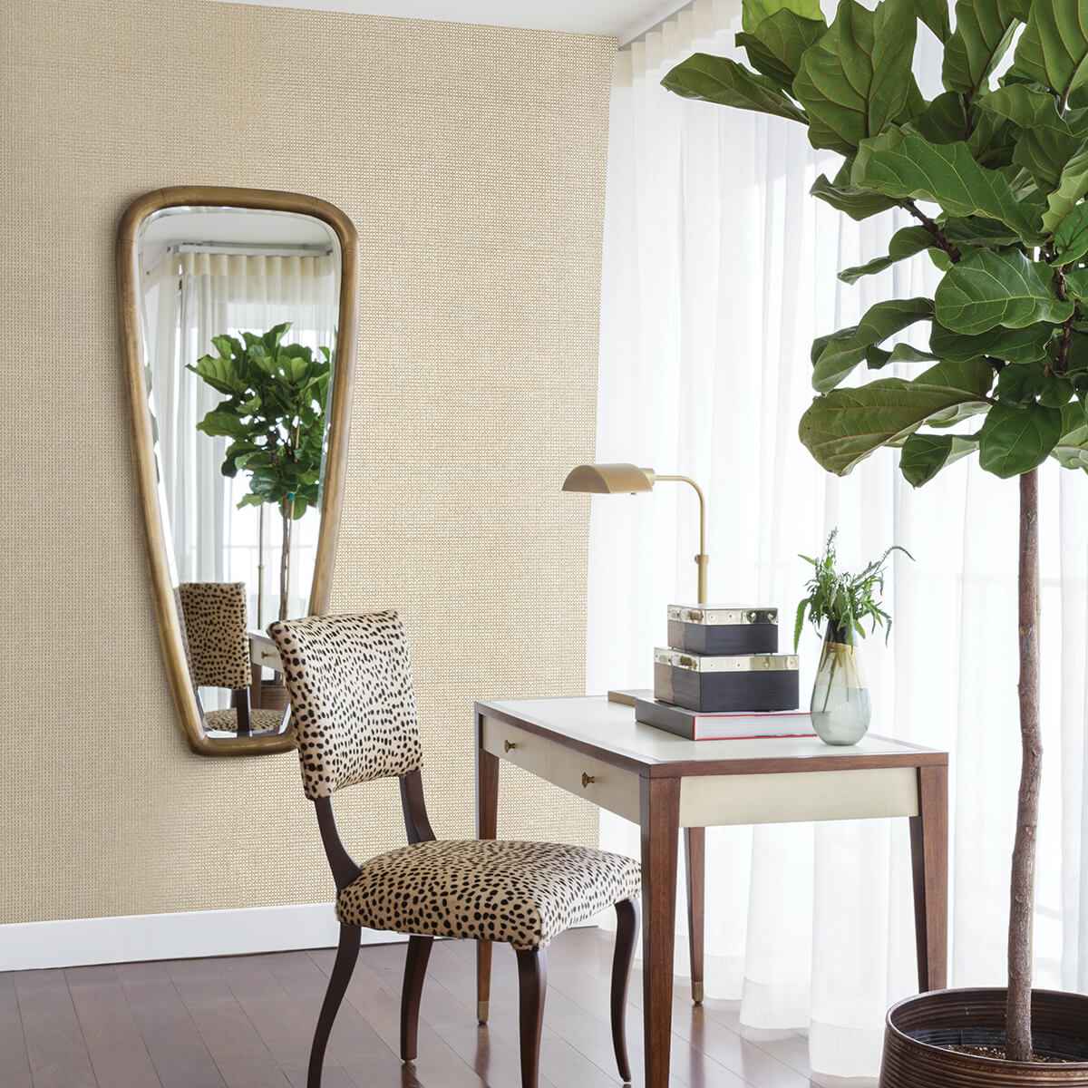 Aki Silver Paper Weave Grasscloth Wallpaper - York Wallcoverings - 2972-54774 - York Wallcoverings Wallpaper