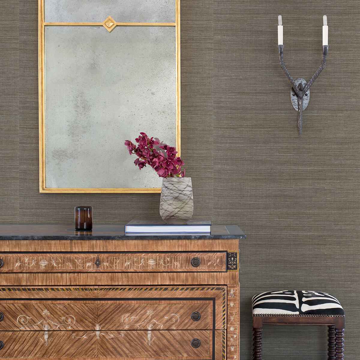 Jiao Metallic Sisal Grasscloth Wallpaper - York Wallcoverings - 2972-65409 - York Wallcoverings Wallpaper