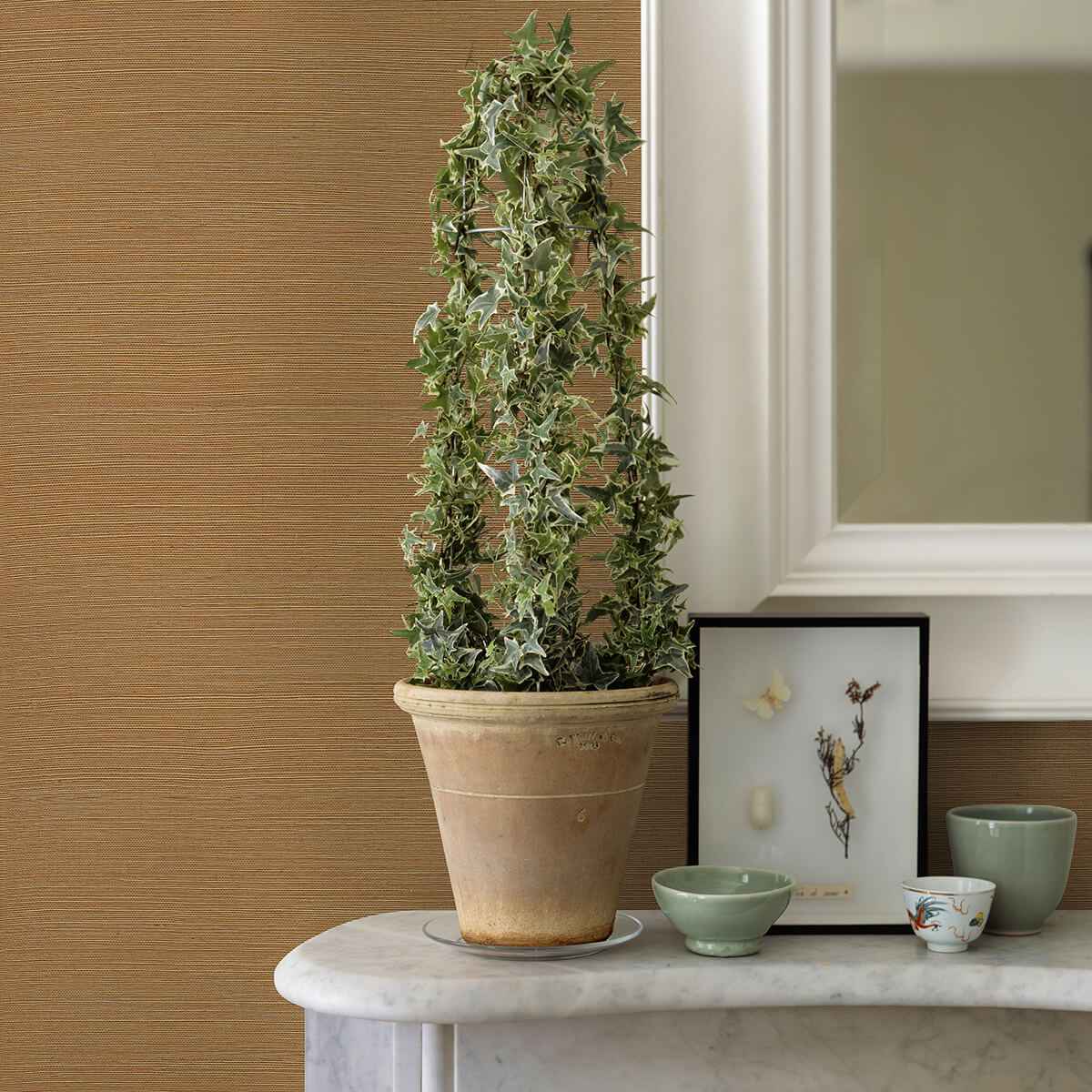 Aiko Orange Sisal Grasscloth Wallpaper - York Wallcoverings - 2972-86121 - York Wallcoverings Wallpaper