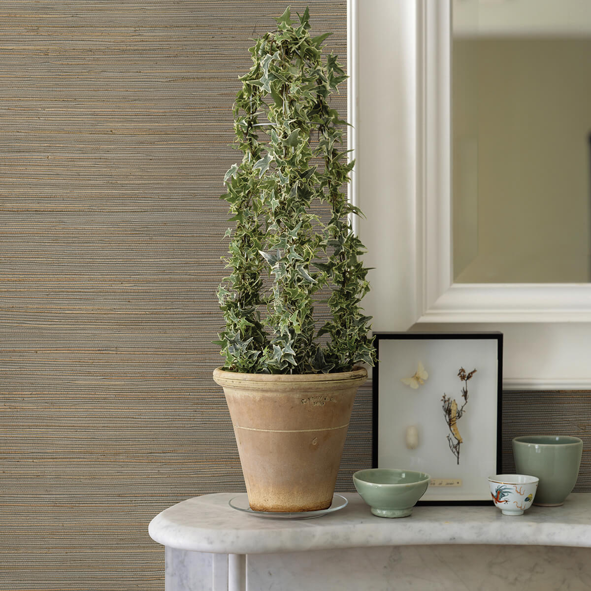kira-neutral-hemp-grasscloth-wallpaper-york-wallcoverings-2972-86127 - York Wallcoverings Papel pintado