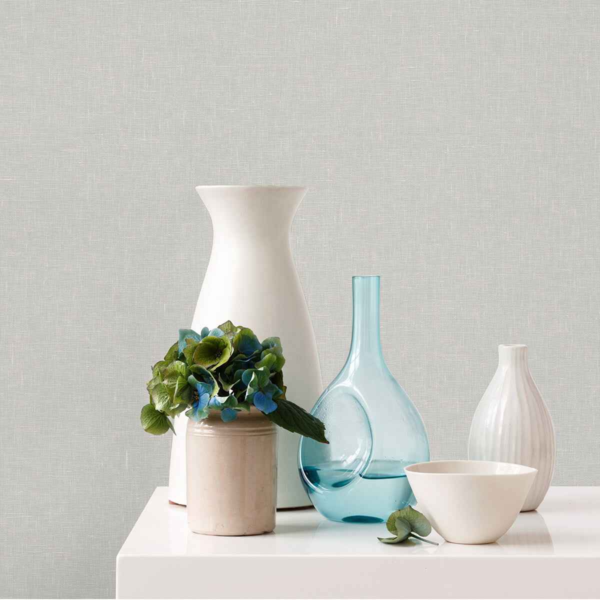 Donmei Light Grey Linen Wallpaper - York Wallcoverings - 2972-86134 - York Wallcoverings Wallpaper