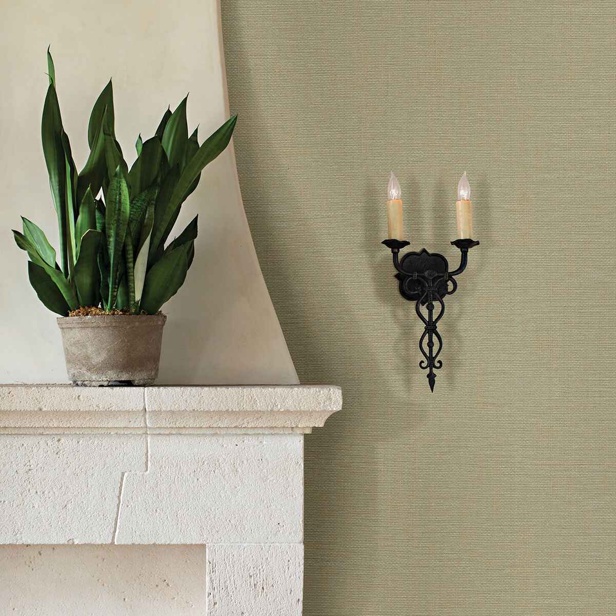Yanyu Sage Paper Weave Grasscloth Wallpaper - York Wallcoverings - 2972-86143 - York Wallcoverings Wallpaper