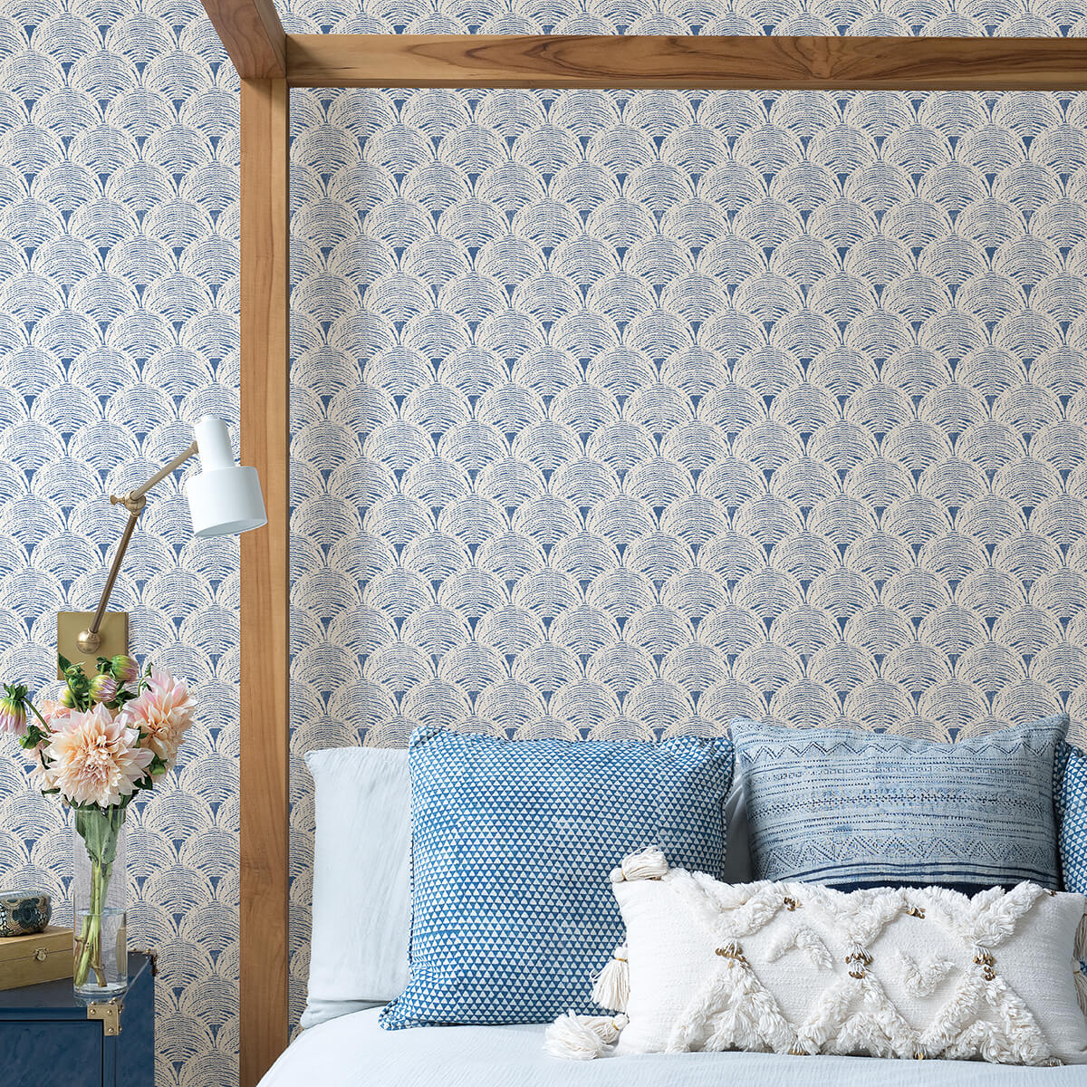 Blue Manila Peel & Stick Wallpaper - York Wallcoverings - NUS4445 - York Wallcoverings Wallpaper