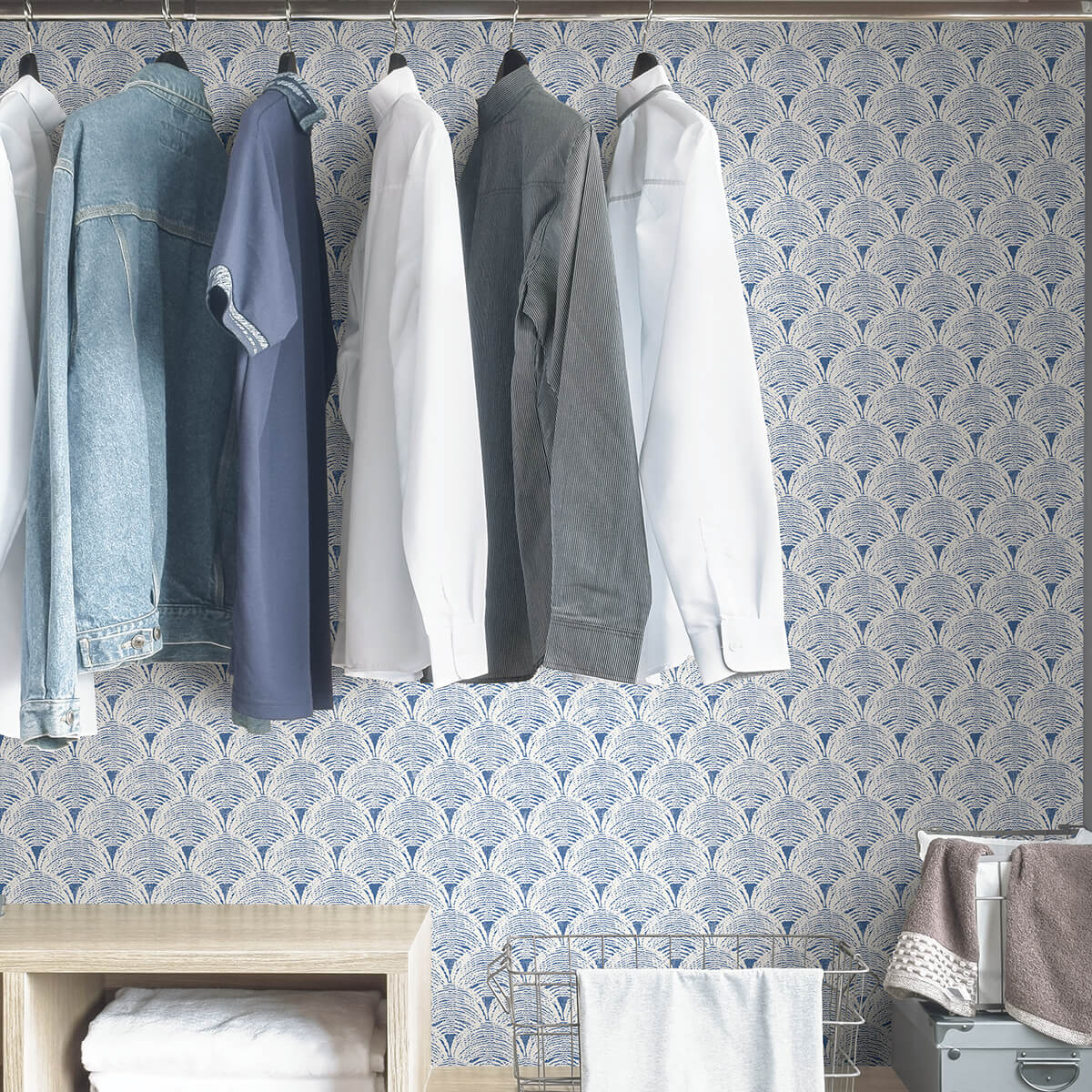 blue-manila-peel-and-stick-wallpaper-york-wallcoverings-nus4445 - York Wallcoverings Wallpaper