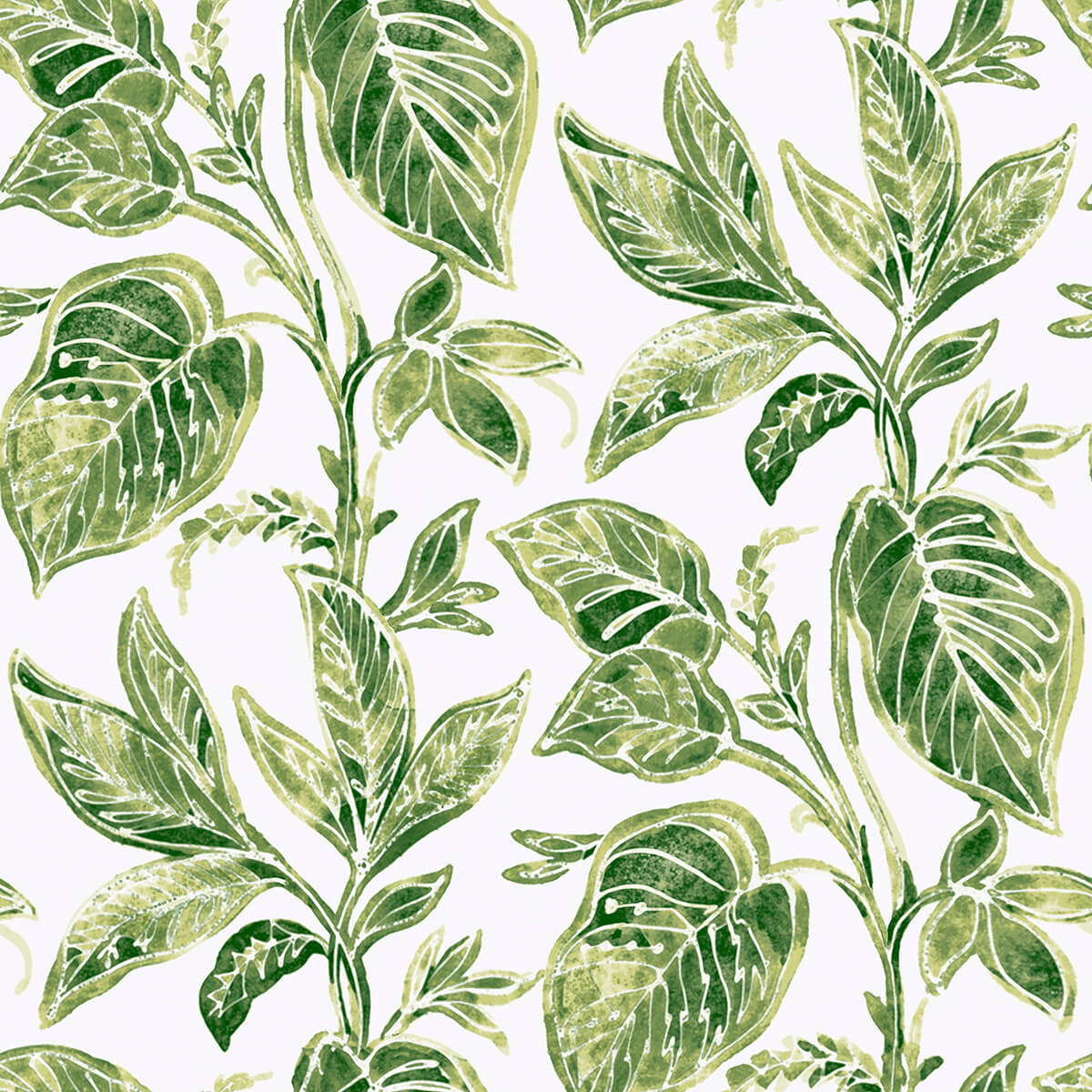 Green Caryota Peel & Stick Wallpaper - York Wallcoverings - NUS4446 - York Wallcoverings Wallpaper