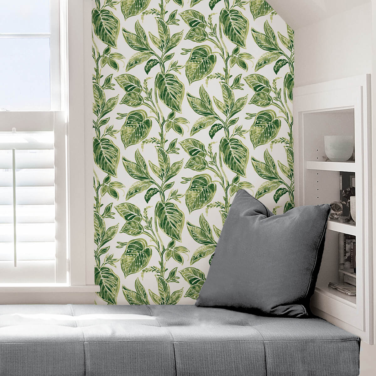 Green Caryota Peel & Stick Wallpaper - York Wallcoverings - NUS4446 - York Wallcoverings Wallpaper