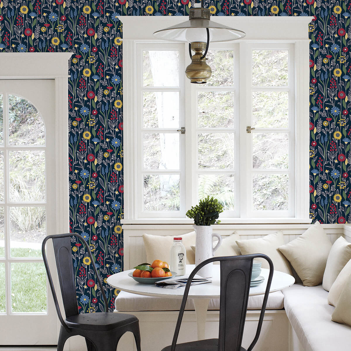 Navy Jane Peel & Stick Wallpaper - York Wallcoverings - NUS4045 - York Wallcoverings Wallpaper