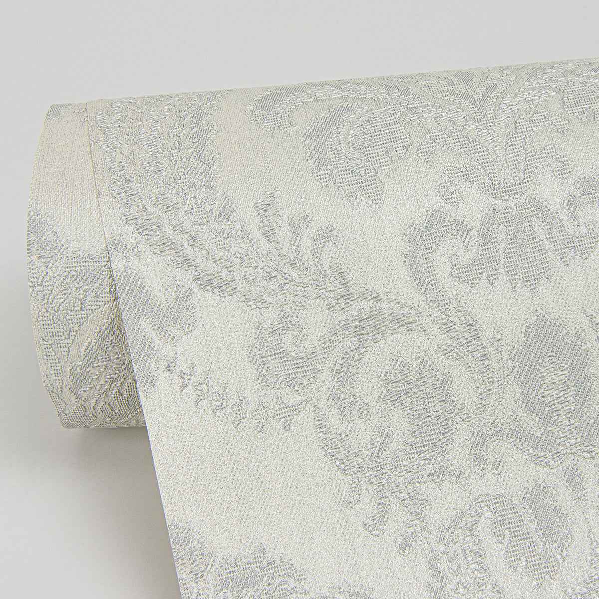 Renatta Silver Damask Wallpaper - York Wallcoverings - 4058-21775 - York Wallcoverings Wallpaper