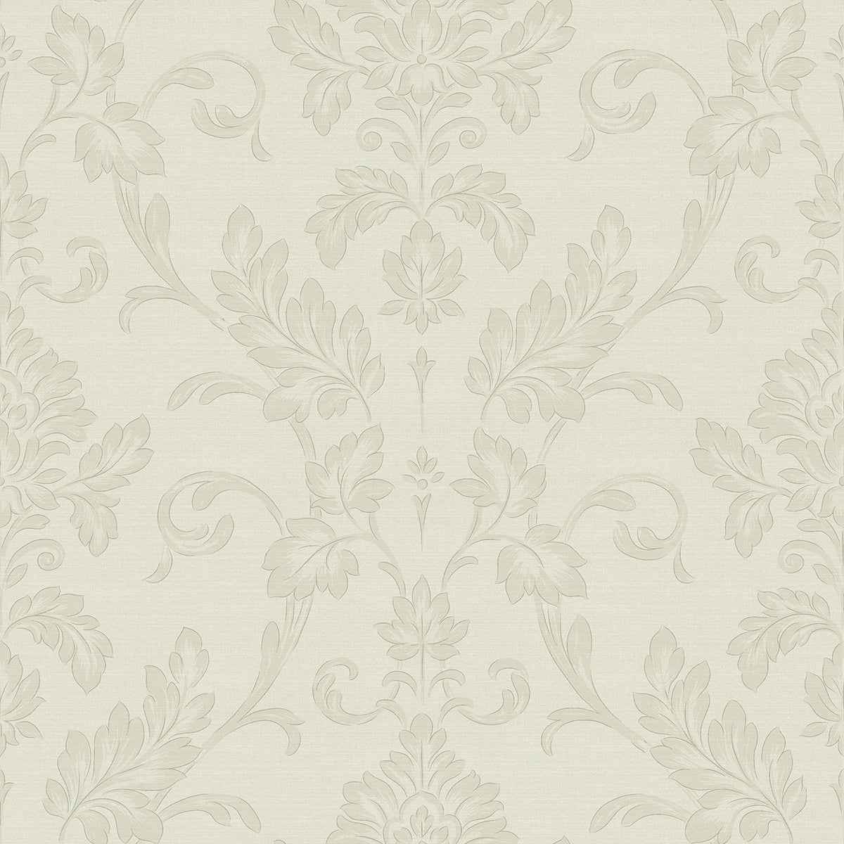 Antonella Silver Scroll Wallpaper - York Wallcoverings - 4058-21786