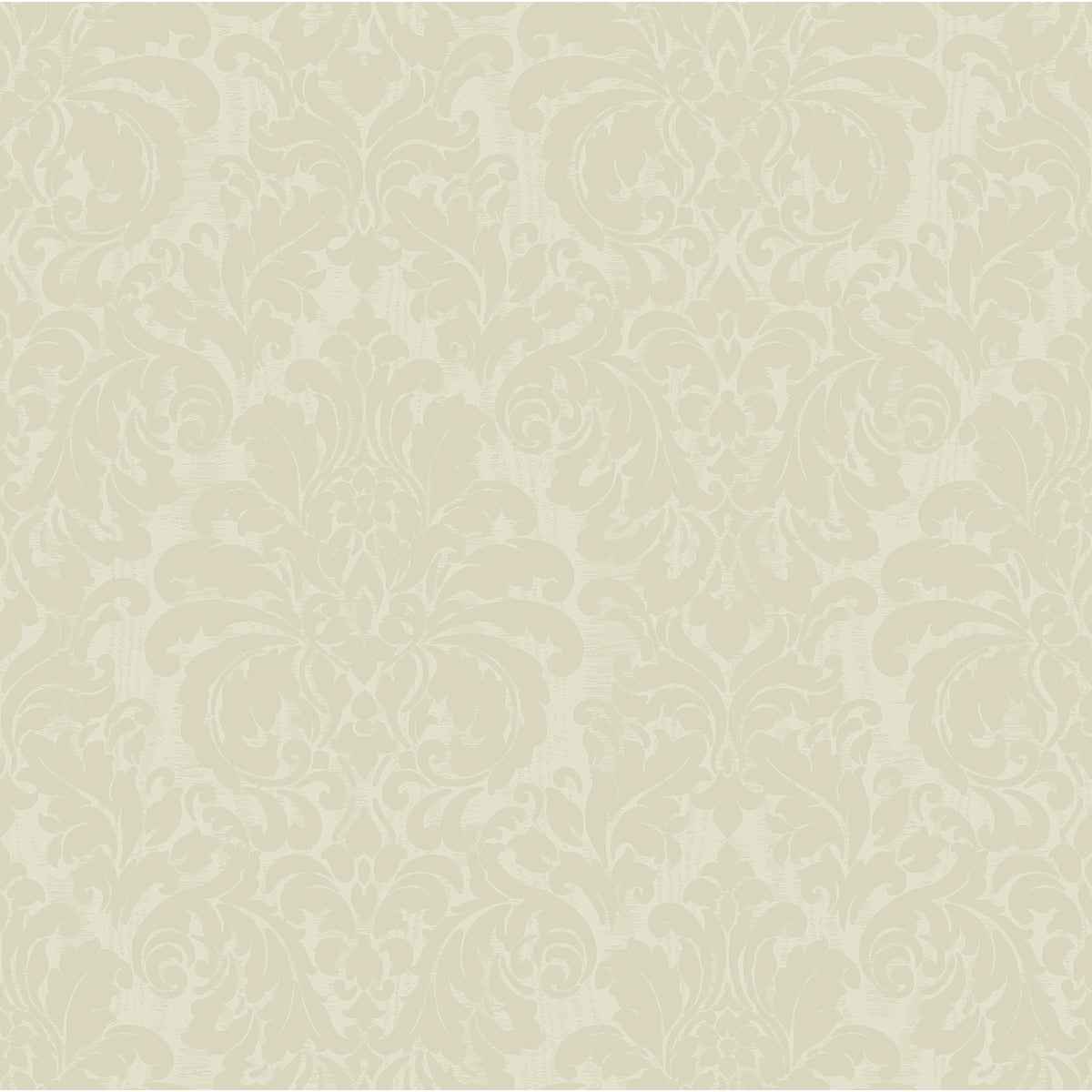 Betina Light Yellow Damask Wallpaper - York Wallcoverings - 4058-24802