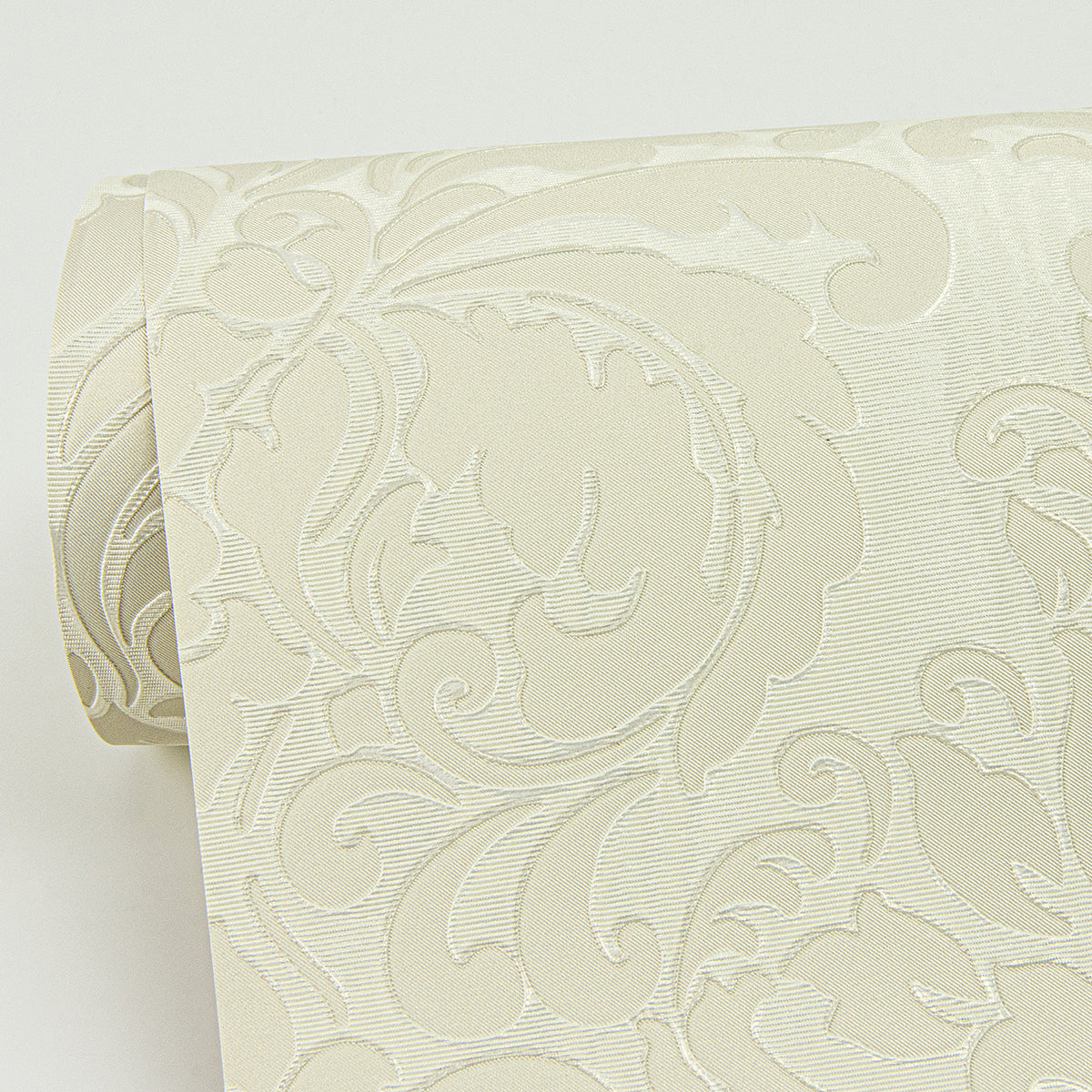 Betina Light Yellow Damask Wallpaper - Brewster Wallcovering