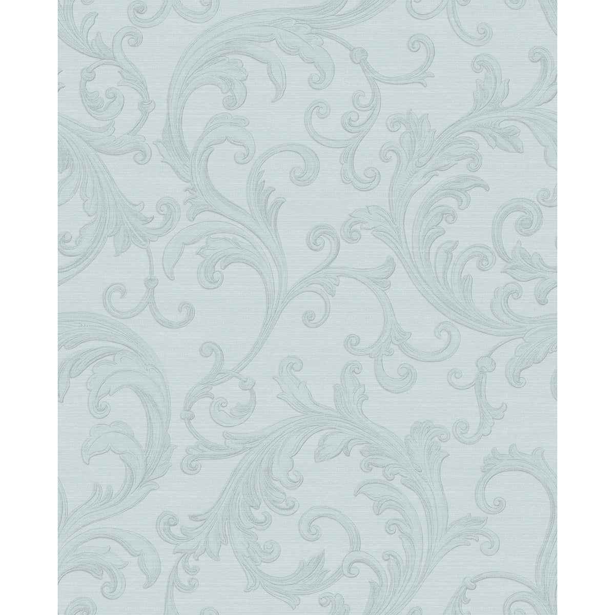 Noemi Light Blue Acanthus Wallpaper - York Wallcoverings - 4058-24836