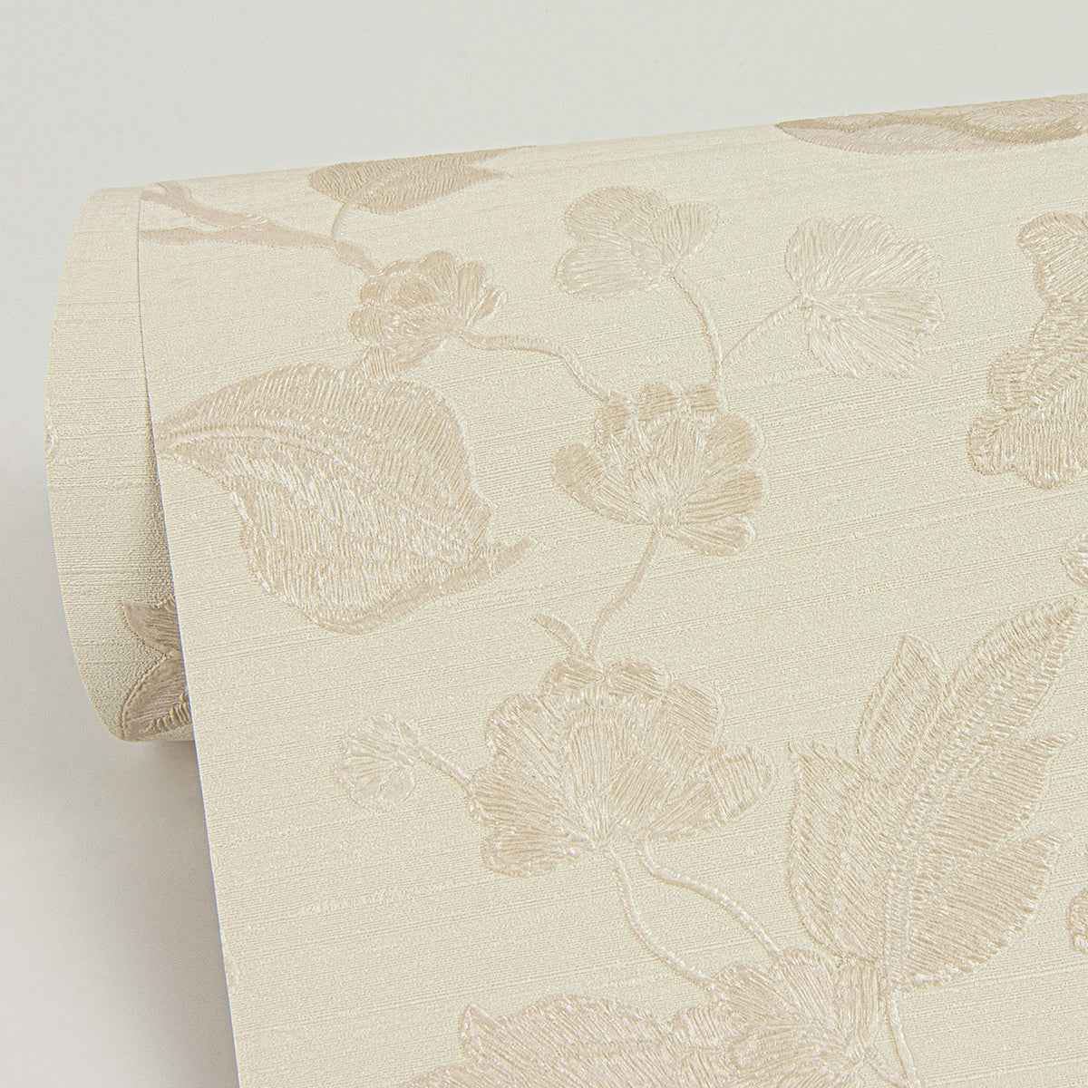 Vittoria Cream Floral Wallpaper - York Wallcoverings - 4058-24842
