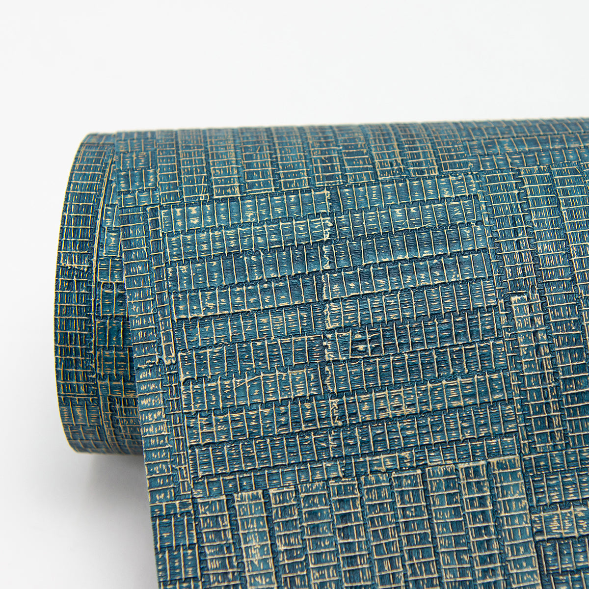 Thea Blue Geometric Wallpaper - Brewster Wallcovering