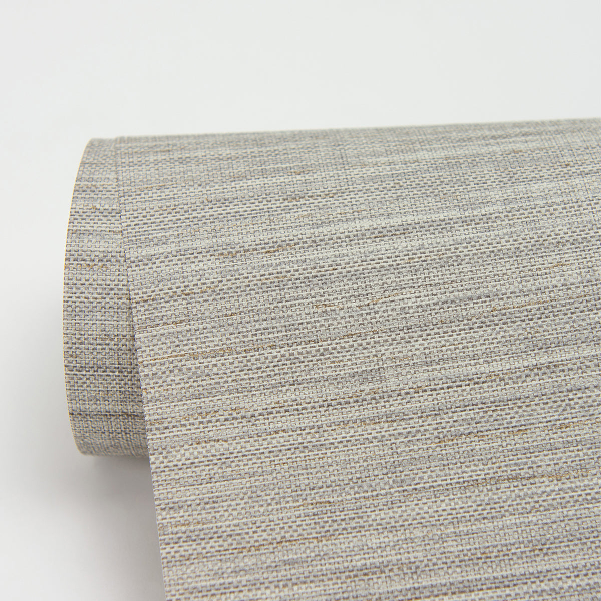 Bay Ridge Light Grey Faux Grasscloth Wallpaper - Brewster Wallcovering