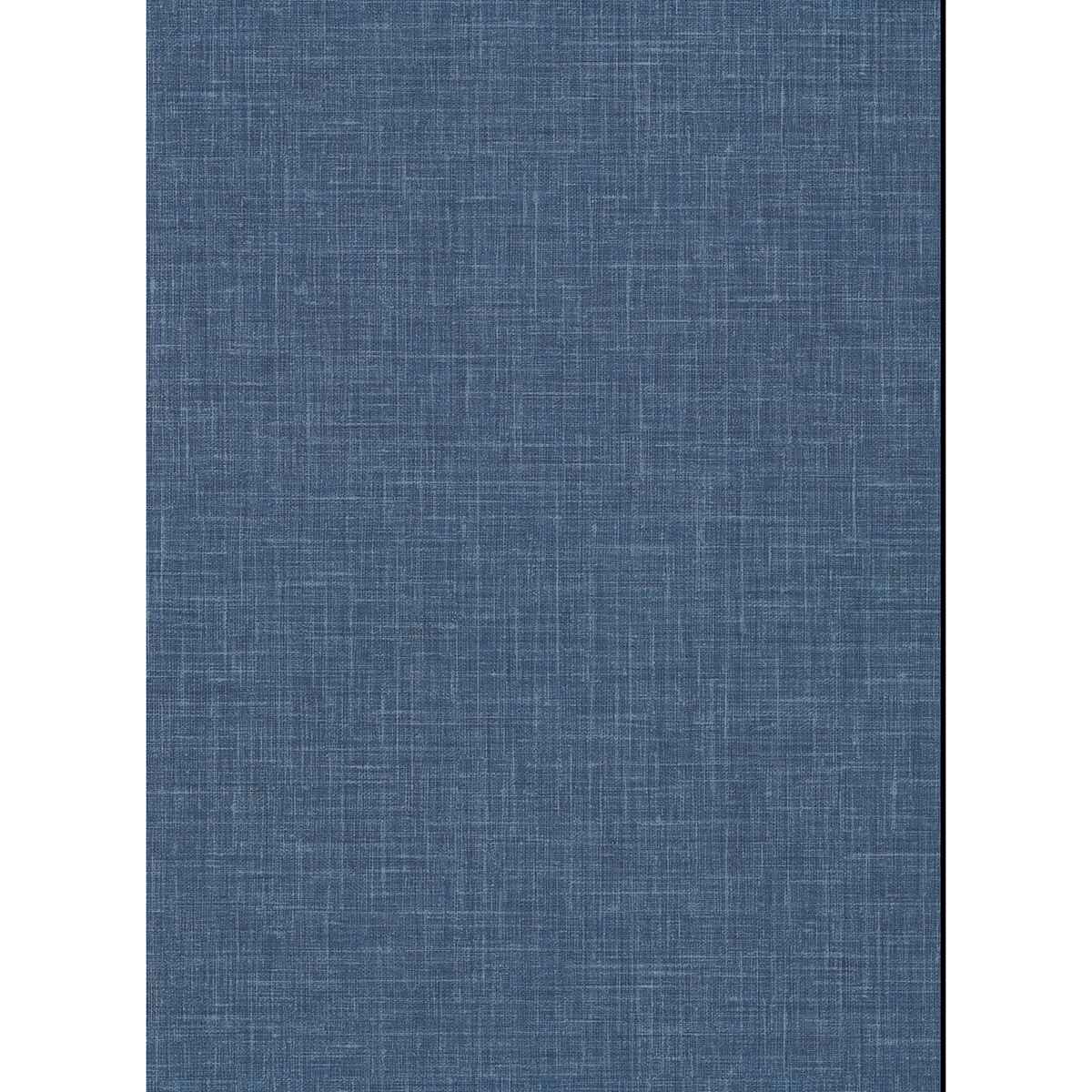 Upton Indigo Faux Linen Wallpaper - York Wallcoverings - 2984-50302 - York Wallcoverings Wallpaper