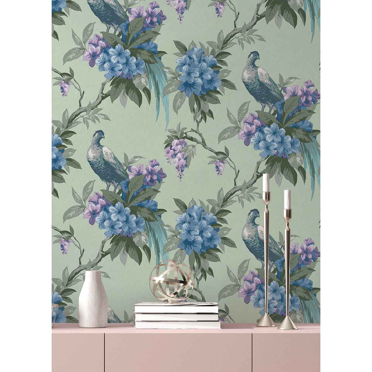 Golden Sage Floral Wallpaper - York Wallcoverings - M1660 - York Wallcoverings Wallpaper