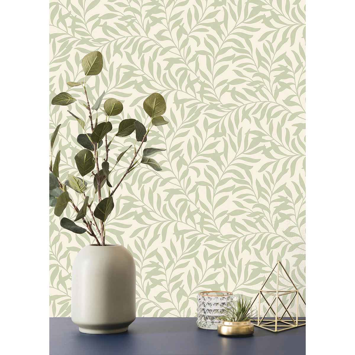 Salix Sage Leaf Wallpaper - York Wallcoverings - M1667