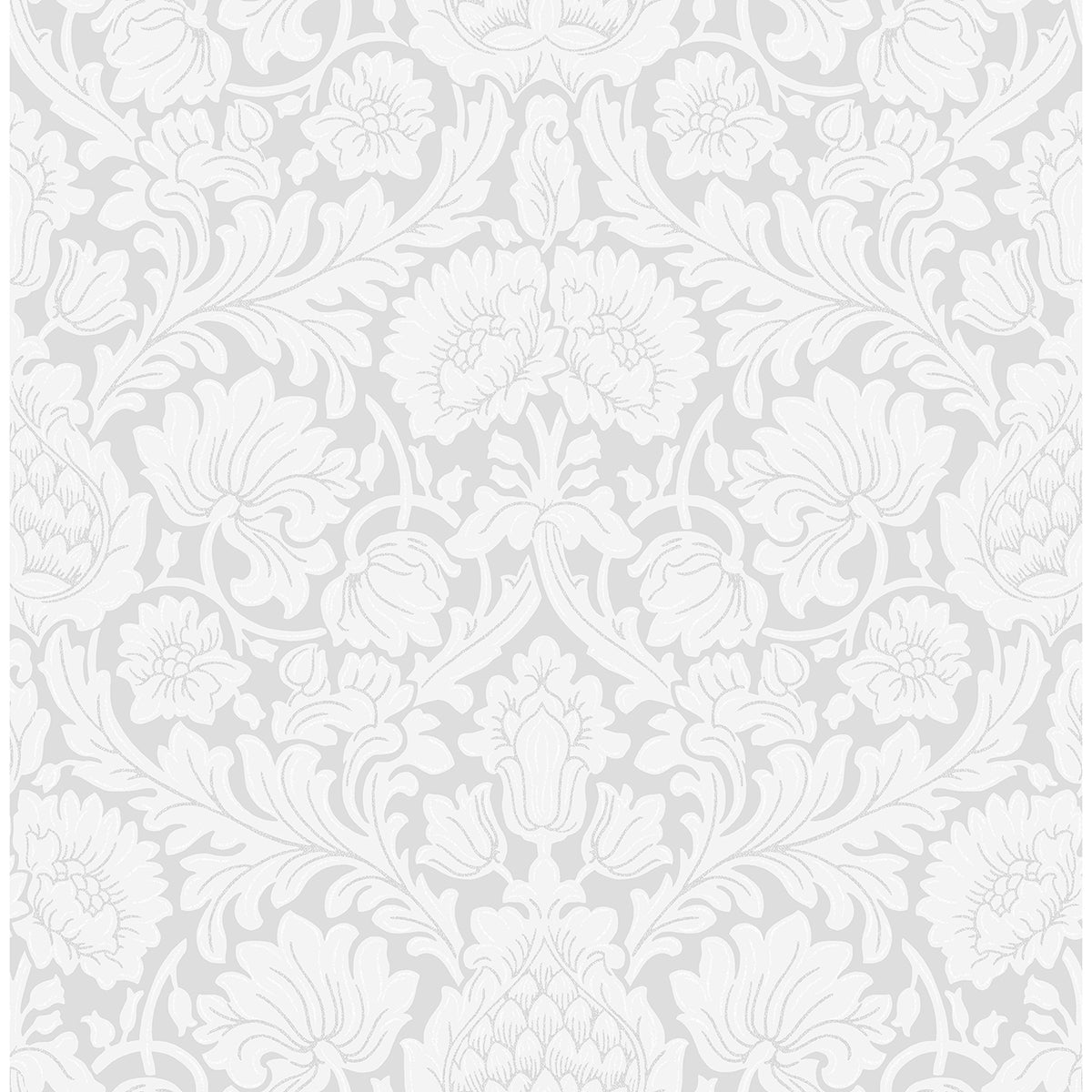 Picture of Bamburg Grey Floral Wallpaper